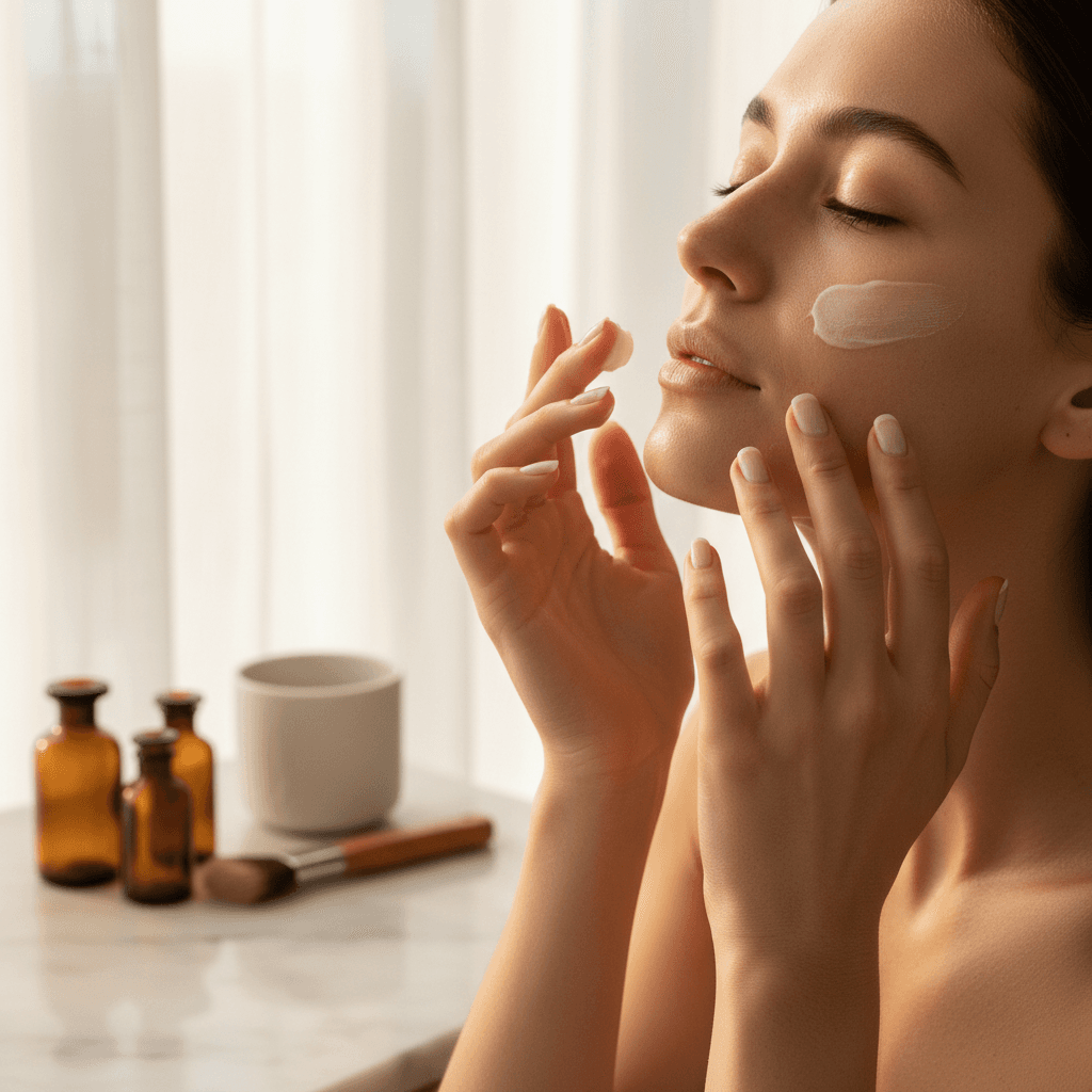 Woman relaxing with smooth skin after treatment